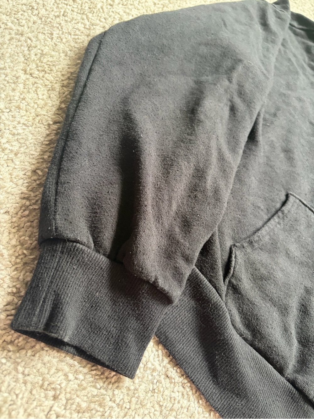SO Black Women's Full-Zip Hooded Sweatshirt with White Drawcords - Picture 5 of 8